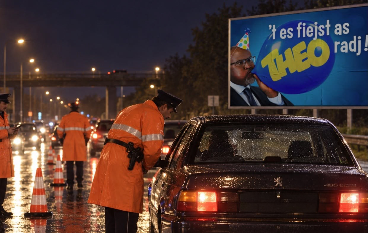 De Droeige Sossissen steken draak met ‘Theo-campagne’ tijdens prinsenverkiezing