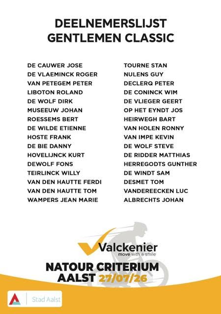 🚴 De traditie leeft verder.