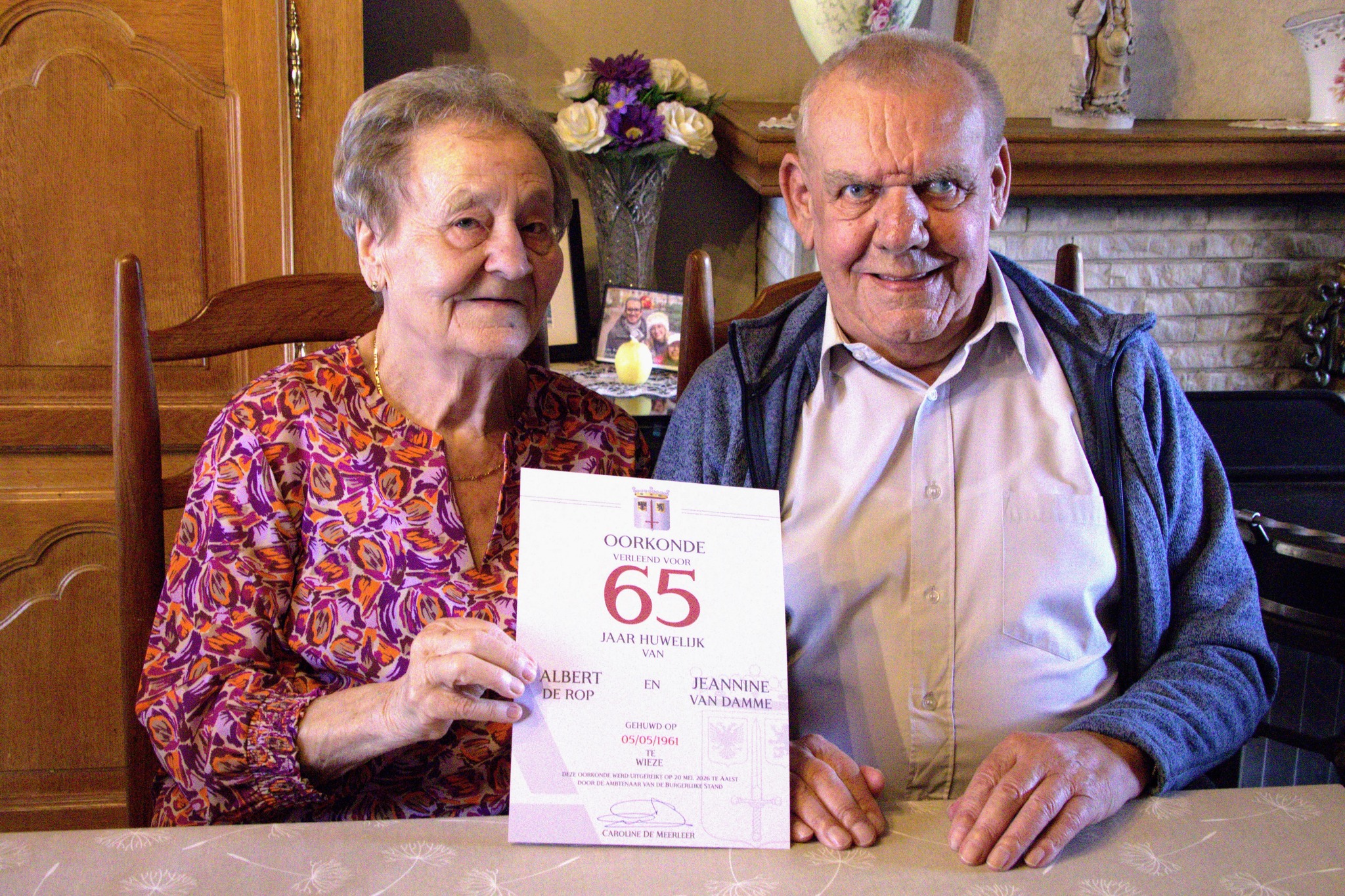 💎 Briljanten liefde in Herdersem: Albert en Jeannine vieren 65 jaar huwelijk ❤️