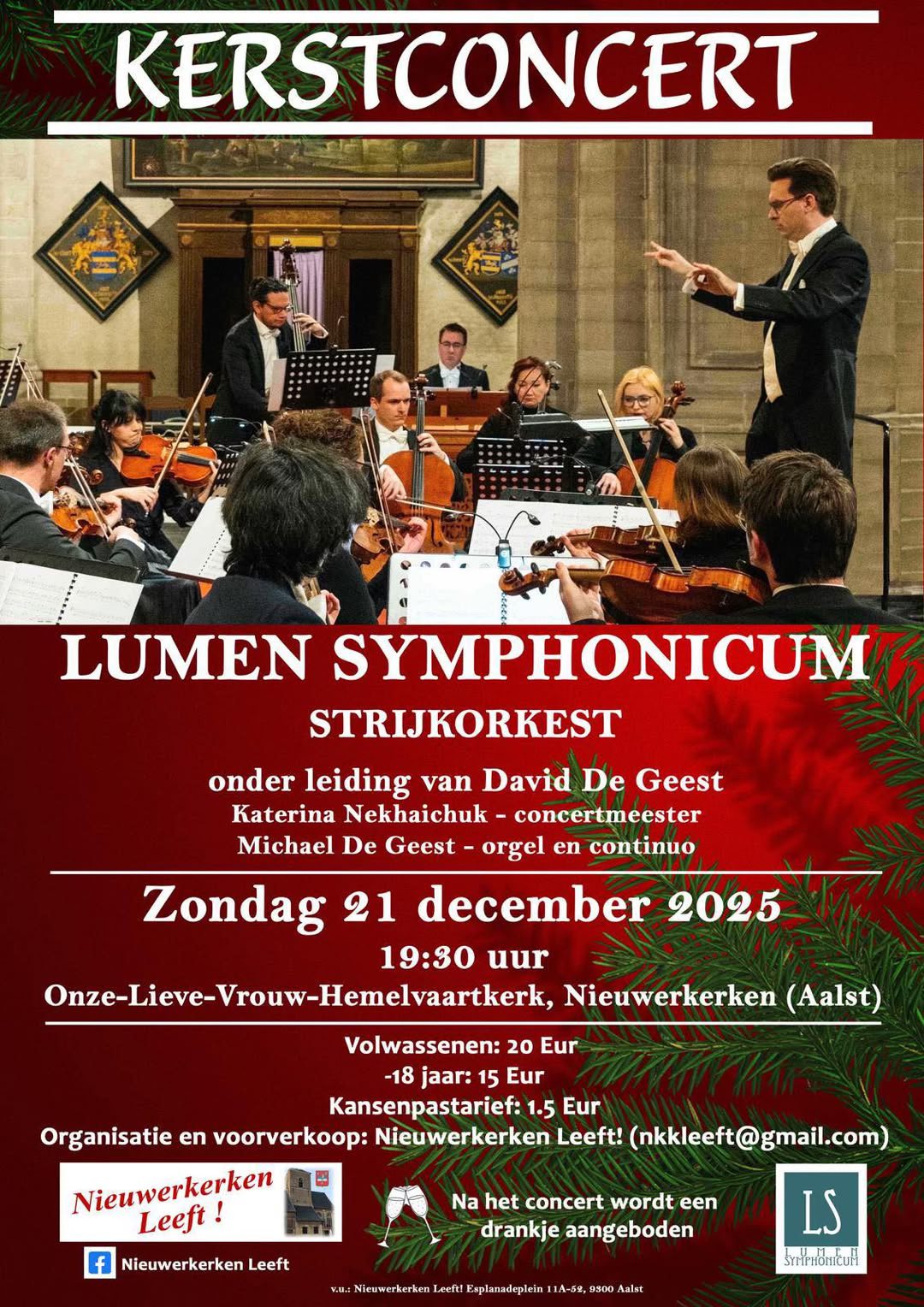 🎅Op zondag 21 december organiseert 'Nieuwerkerken Leeft' opnieuw een bijzonder sfeervol kerstconcert 🎶