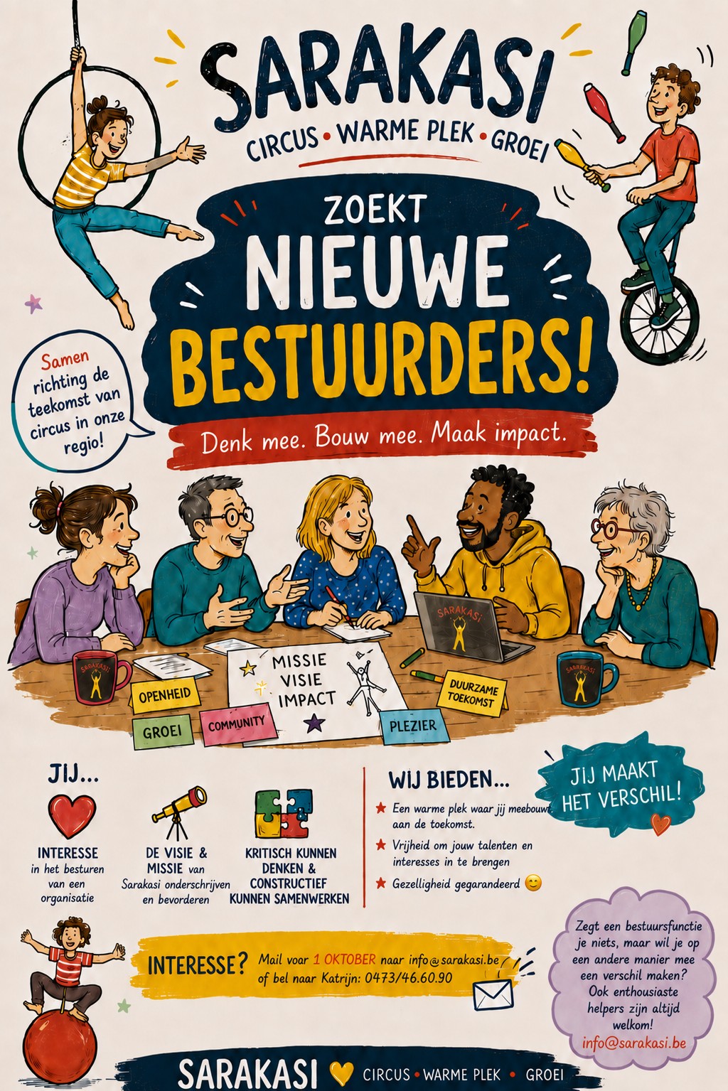 Sarakasi zoekt nieuwe bestuurders: “Iedereen brengt zijn eigen expertise mee”