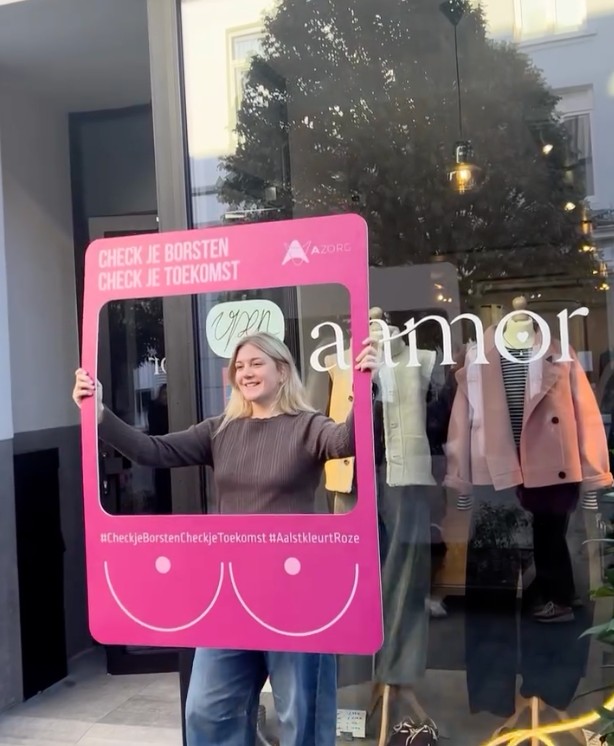 Aalst kleurt roze voor meer bewustwording rond borstkanker