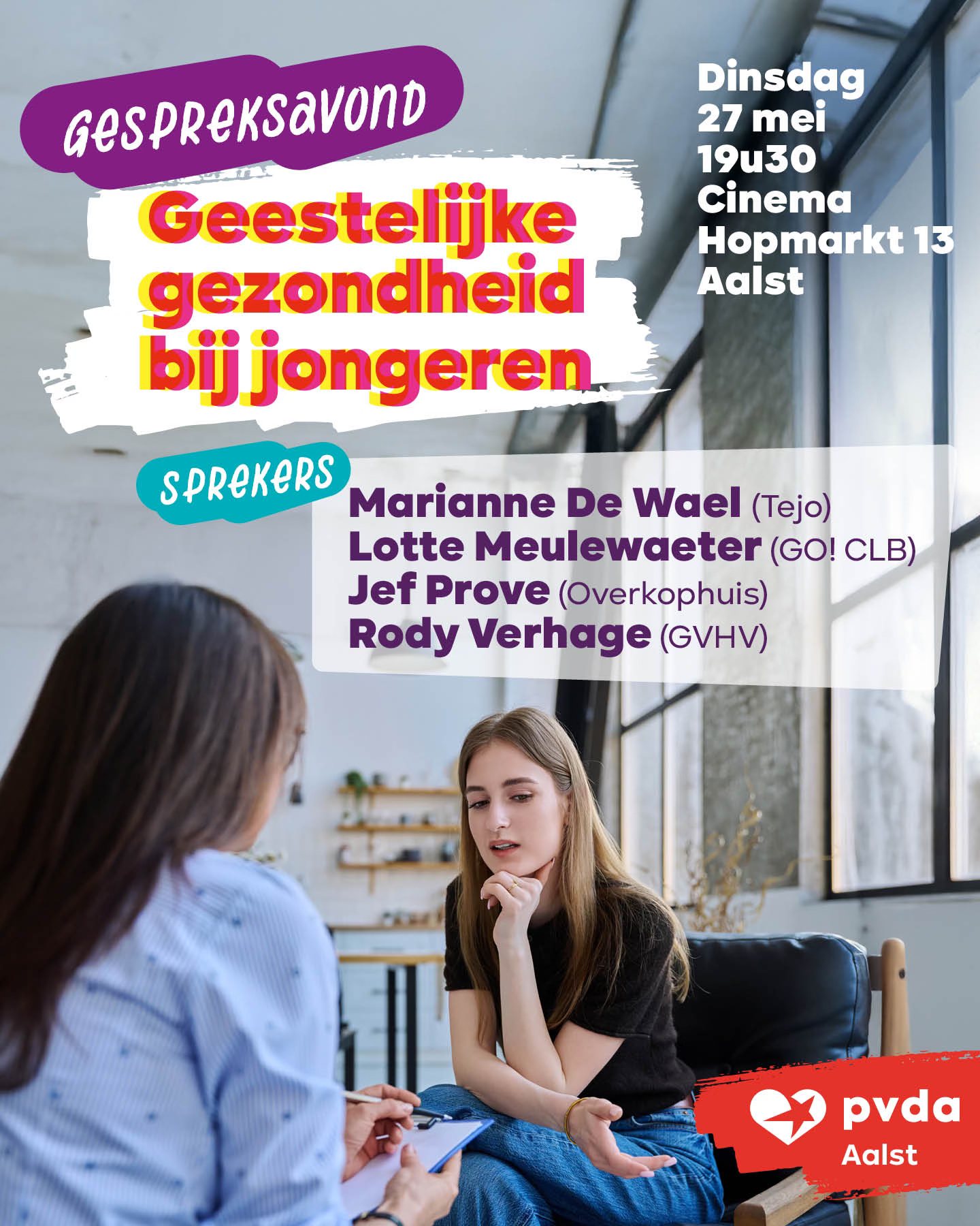 🧠 Gespreksavond over mentale gezondheid bij jongeren
