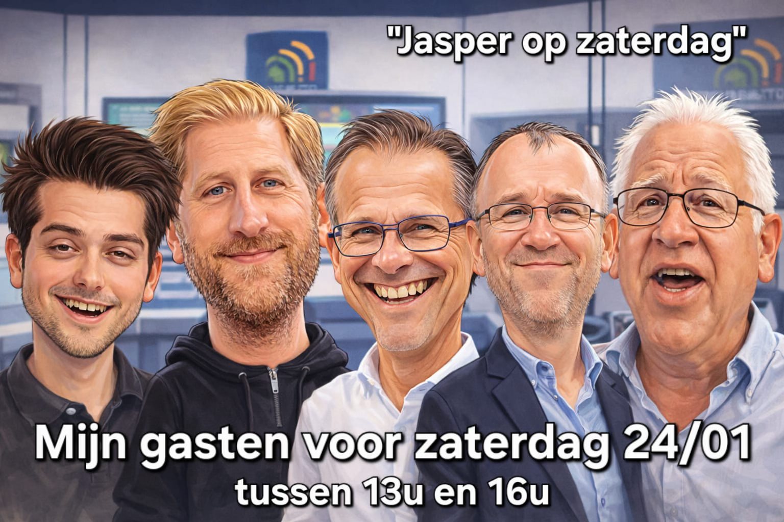 "Jasper op zaterdag" van morgen 24 januari op Goeiedag Radio tussen 13u en 16u met als gasten :