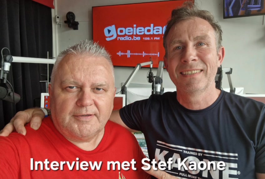 Stef Kaone was te gast in "Jasper op zaterdag" op Goeiedag Radio en kwam er vertellen over de 1e editie van de Full Muay Thai Kaone's Fight Night die doorgaat op zaterdag 6 juni 2026 in Sporthal Schotte in Aalst.