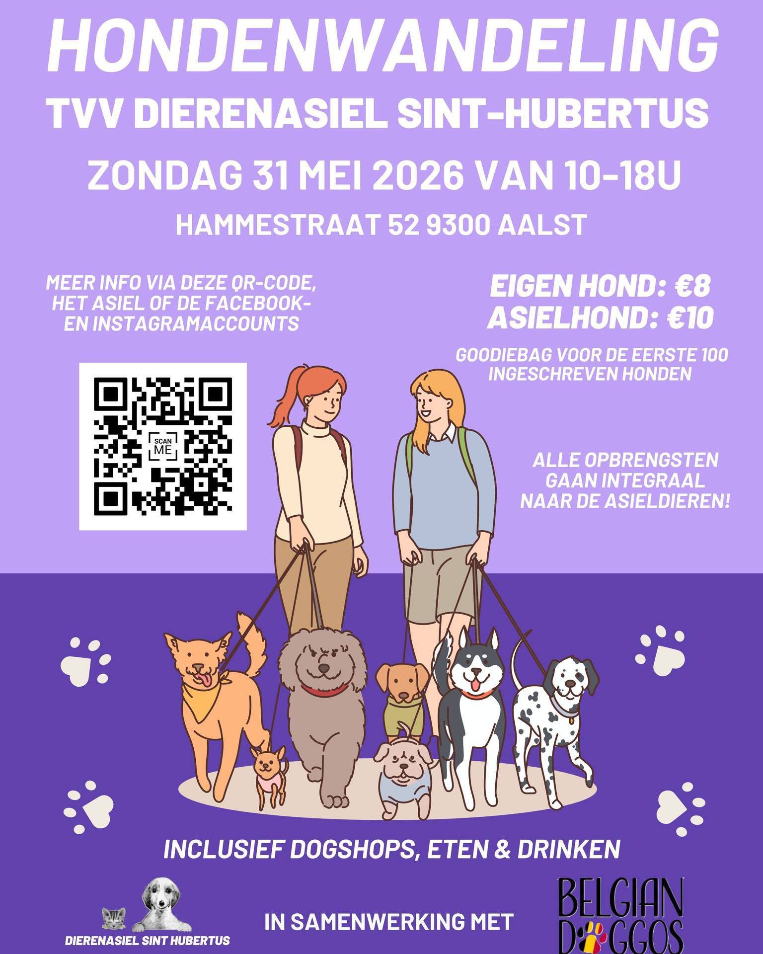 🐶🌿 Benefietwandeling voor Dierenasiel Sint-Hubertus Aalst op 31 mei 2026 🌿🐶
