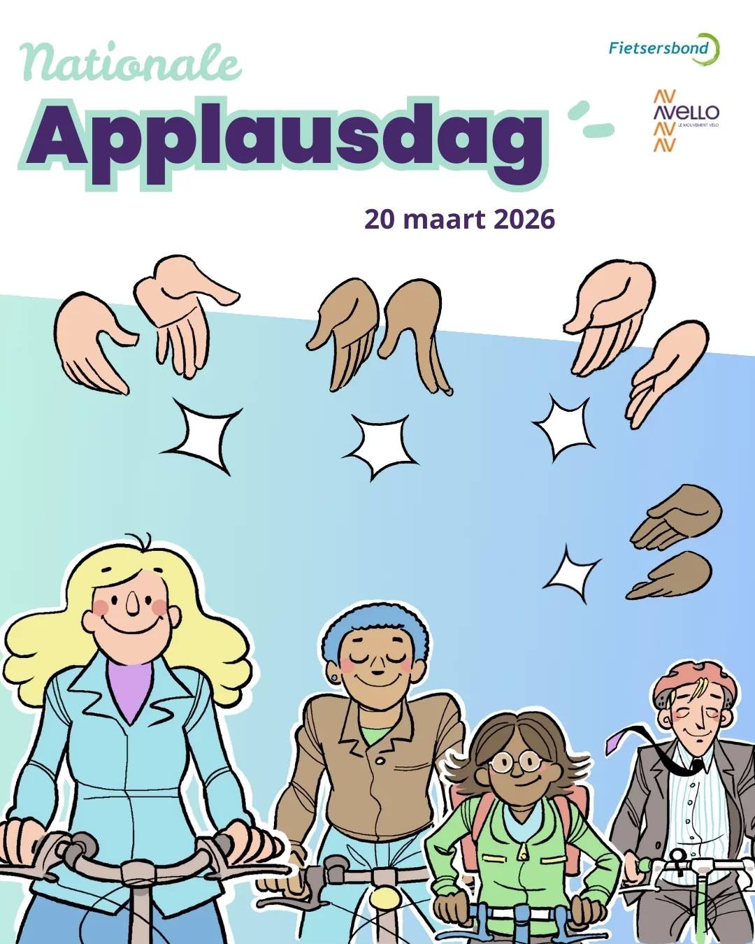 🚲 Op deze Nationale Applausdag voor Fietsers zet Vooruit Aalst en de Fietsersbond Aalst alle fietsers in de bloemetjes.