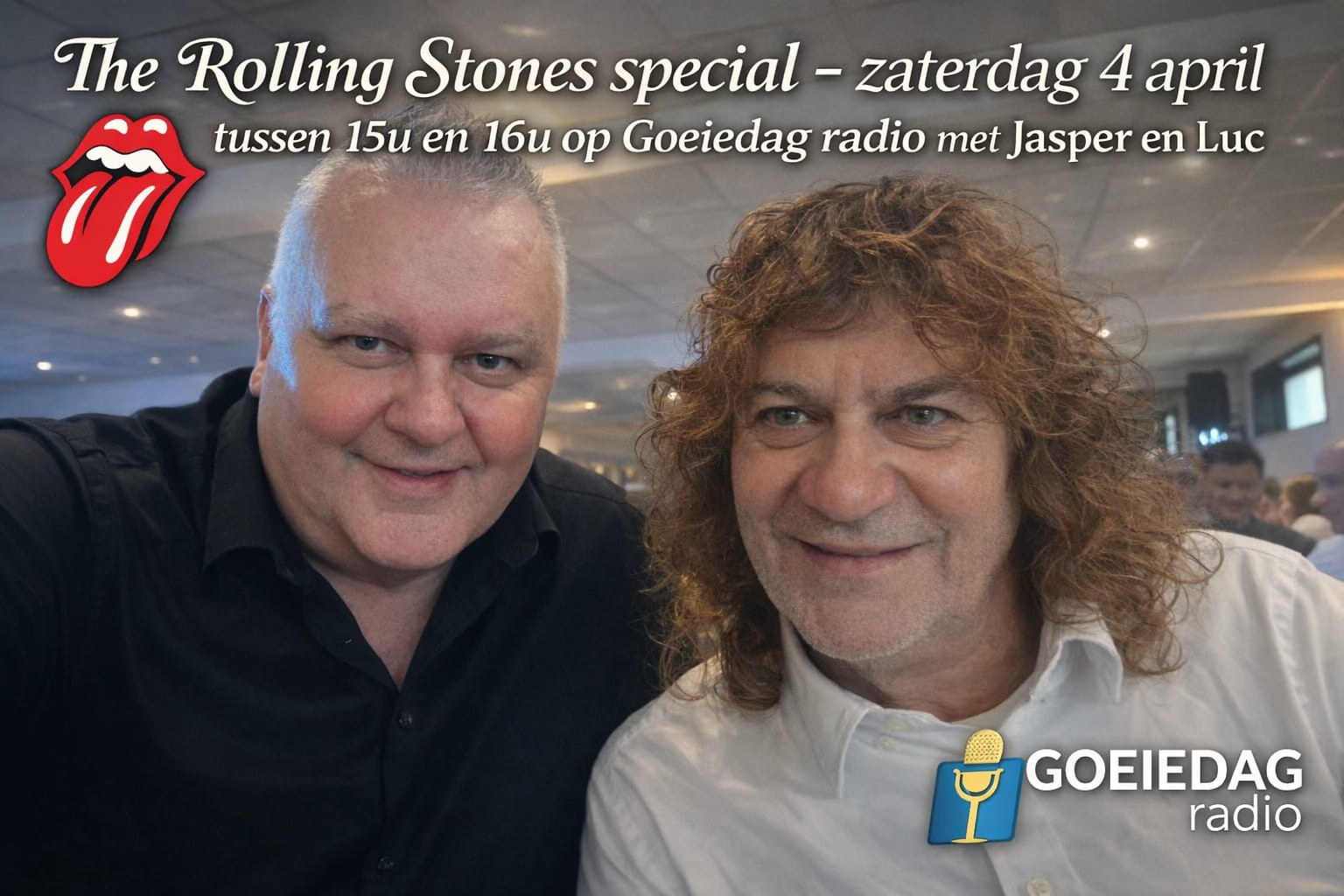 Het is ne keer iets anders! Nu zaterdag tussen 15u en 16u, met "Rolling Stones" kenner, Luc van der Hoeven, op bezoek in onze studio voor een echte "Rolling Stones" special
