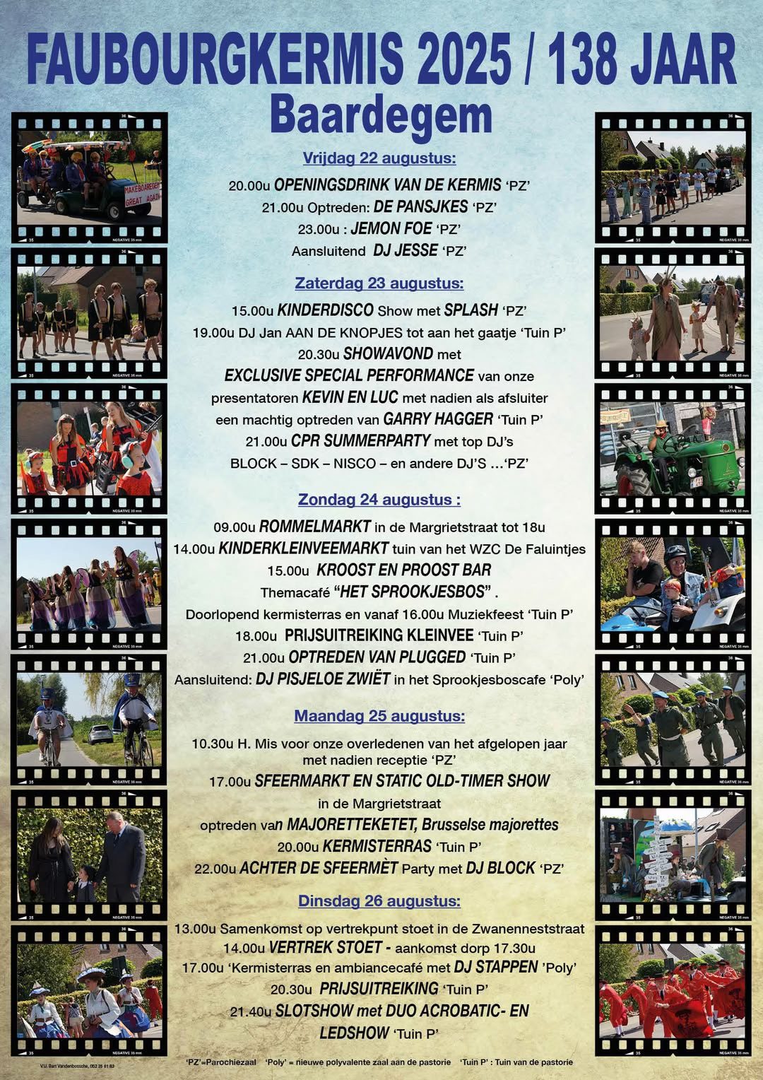 🎉 Faubourg Kermis Baardegem 2025 – Affiche voorgesteld! 🎉
