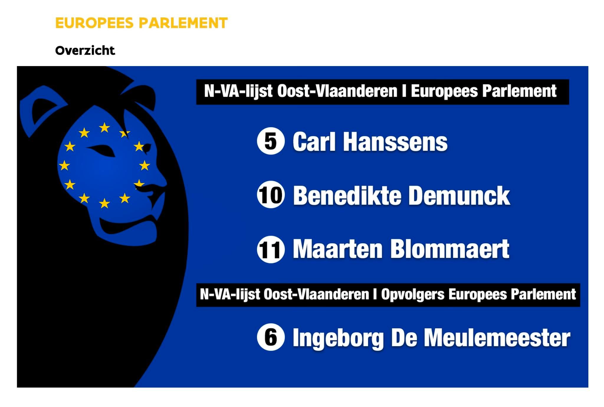 Vandaag maken federaal lijsttrekker, Anneleen Van Bossuyt en Vlaams lijsttrekker Matthias Diependaele de N-VA-kieslijsten bekend voor Oost-Vlaanderen. 