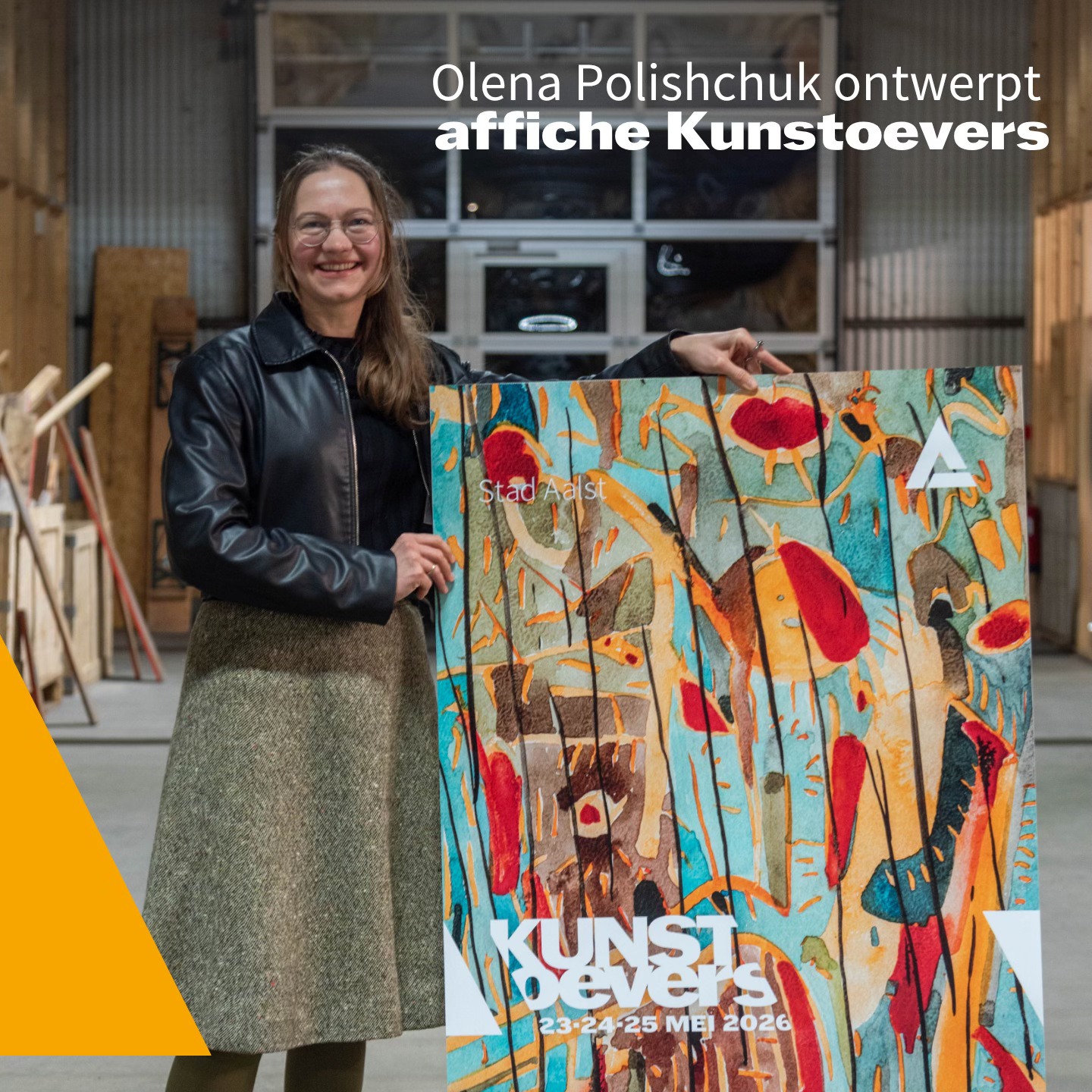 🌟 Oekraïense Olena Polishchuk ontwerpt Aalsterse affiche 'Kunstoevers 2026'