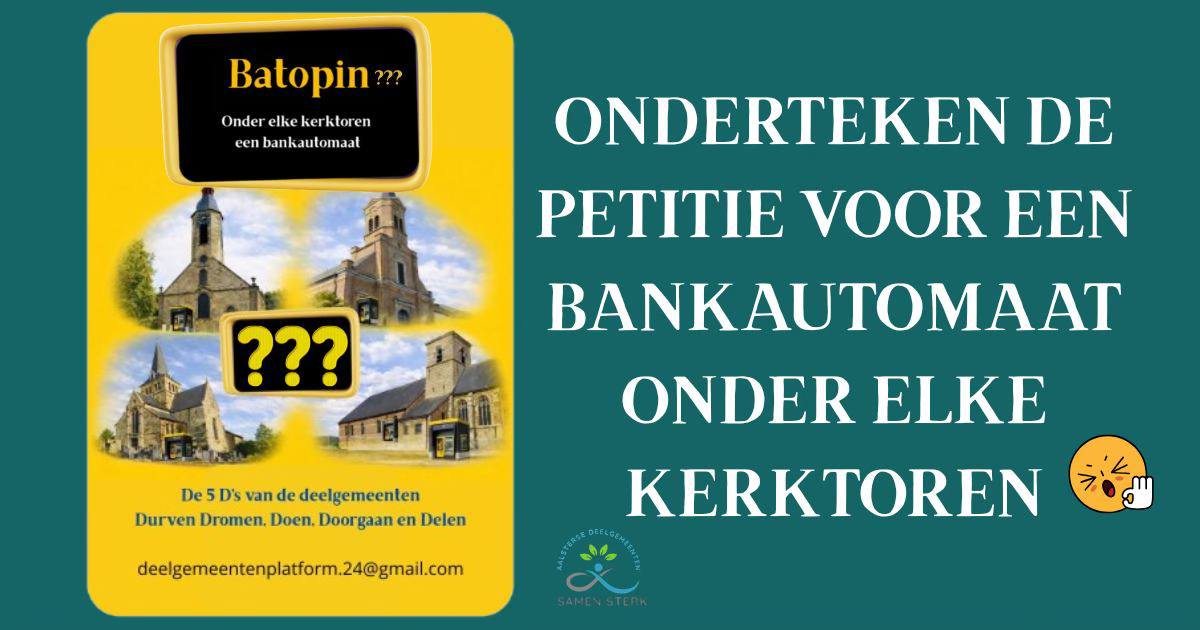📍 Oproep voor meer bankautomaten in Aalsterse deelgemeenten