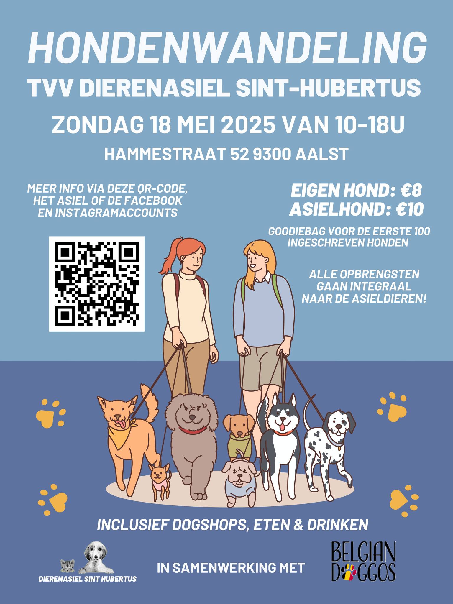 🐾 Hondenwandeling voor het goede doel – zondag 18 mei 🐾