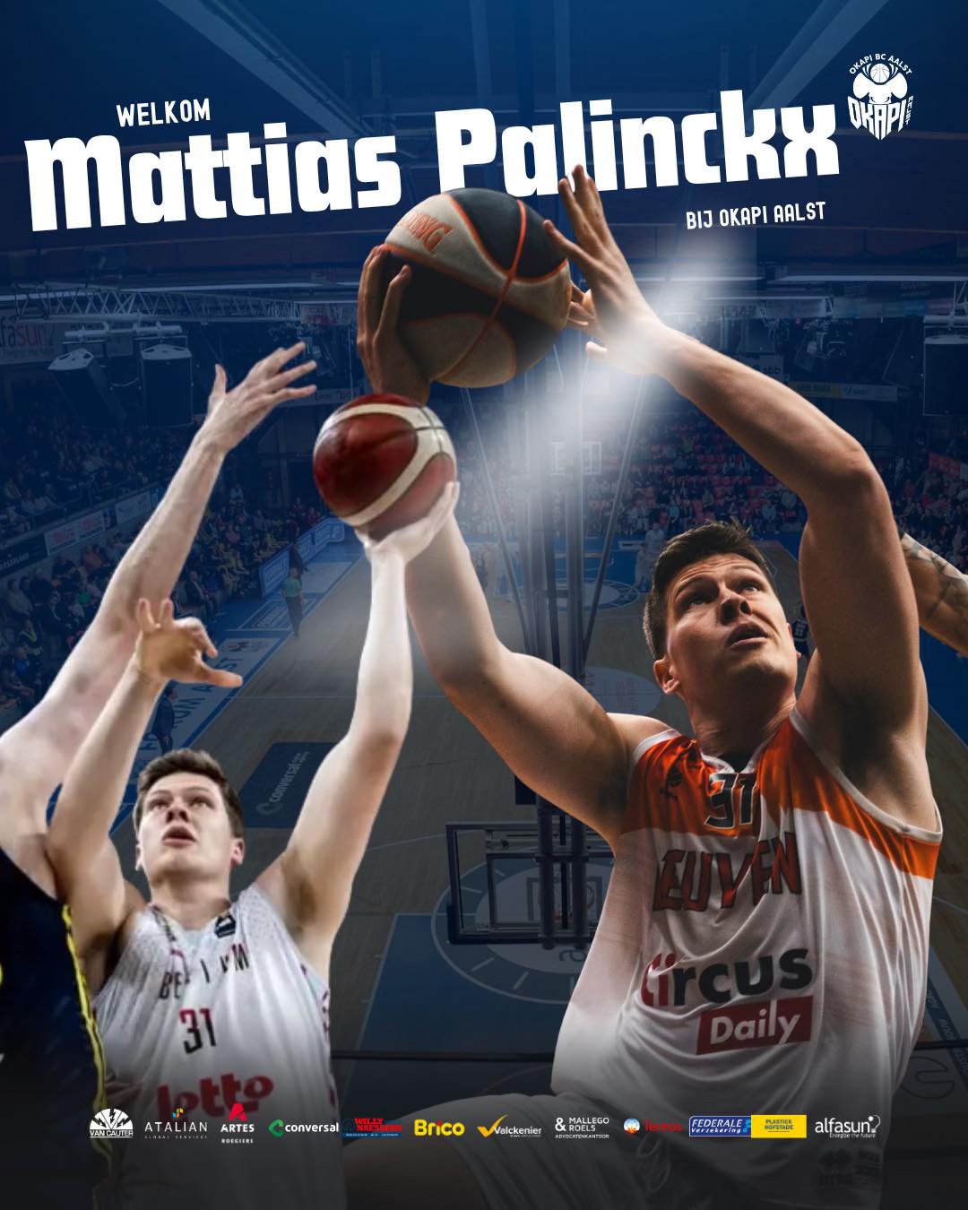 📣 TRANSFERNIEUWS | Mattias Palinckx sluit aan bij Okapi Aalst! 🏀