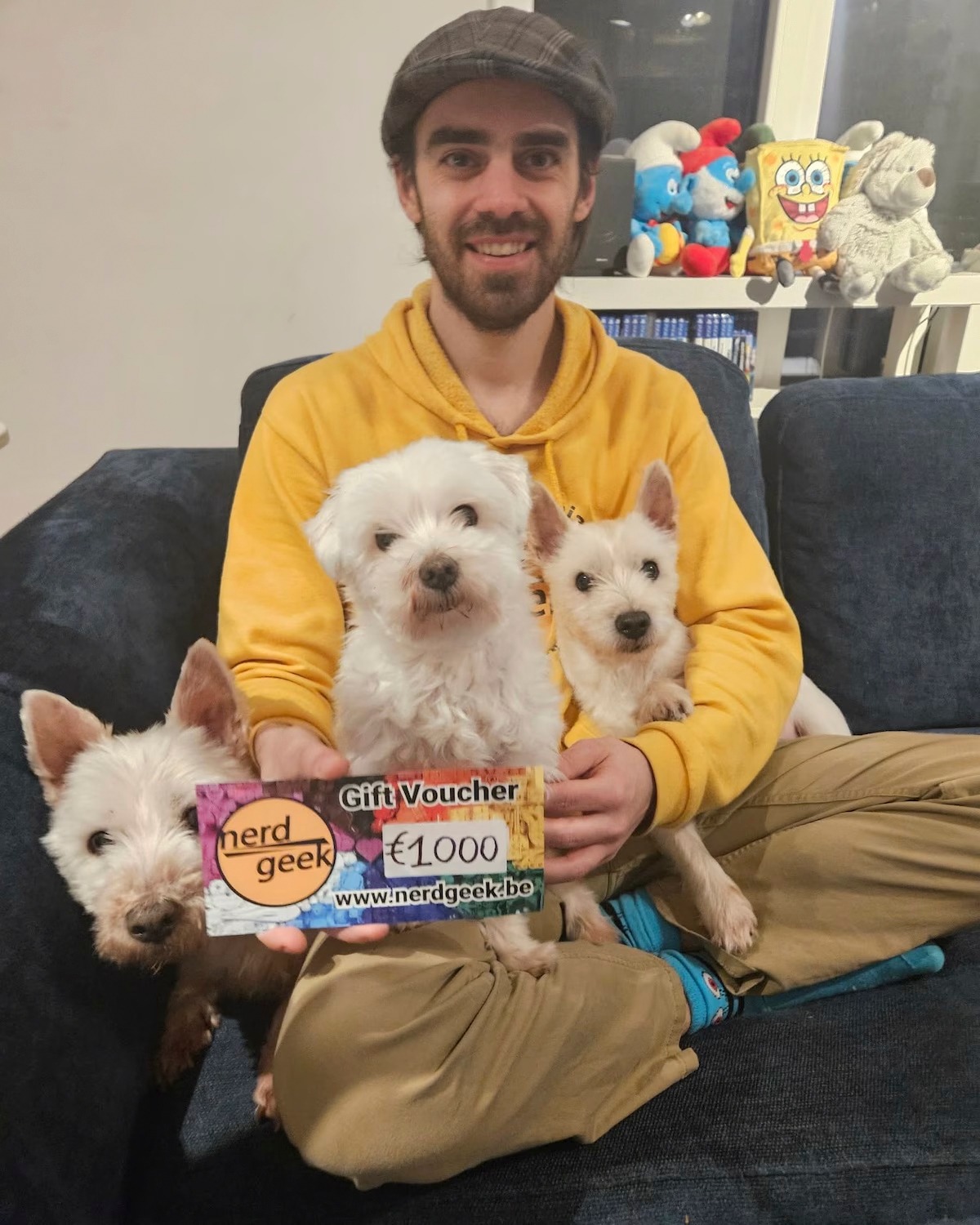 🐾 Eindejaarsactie Nerdgeek levert 1.000 euro op voor dierenasiel Ninove