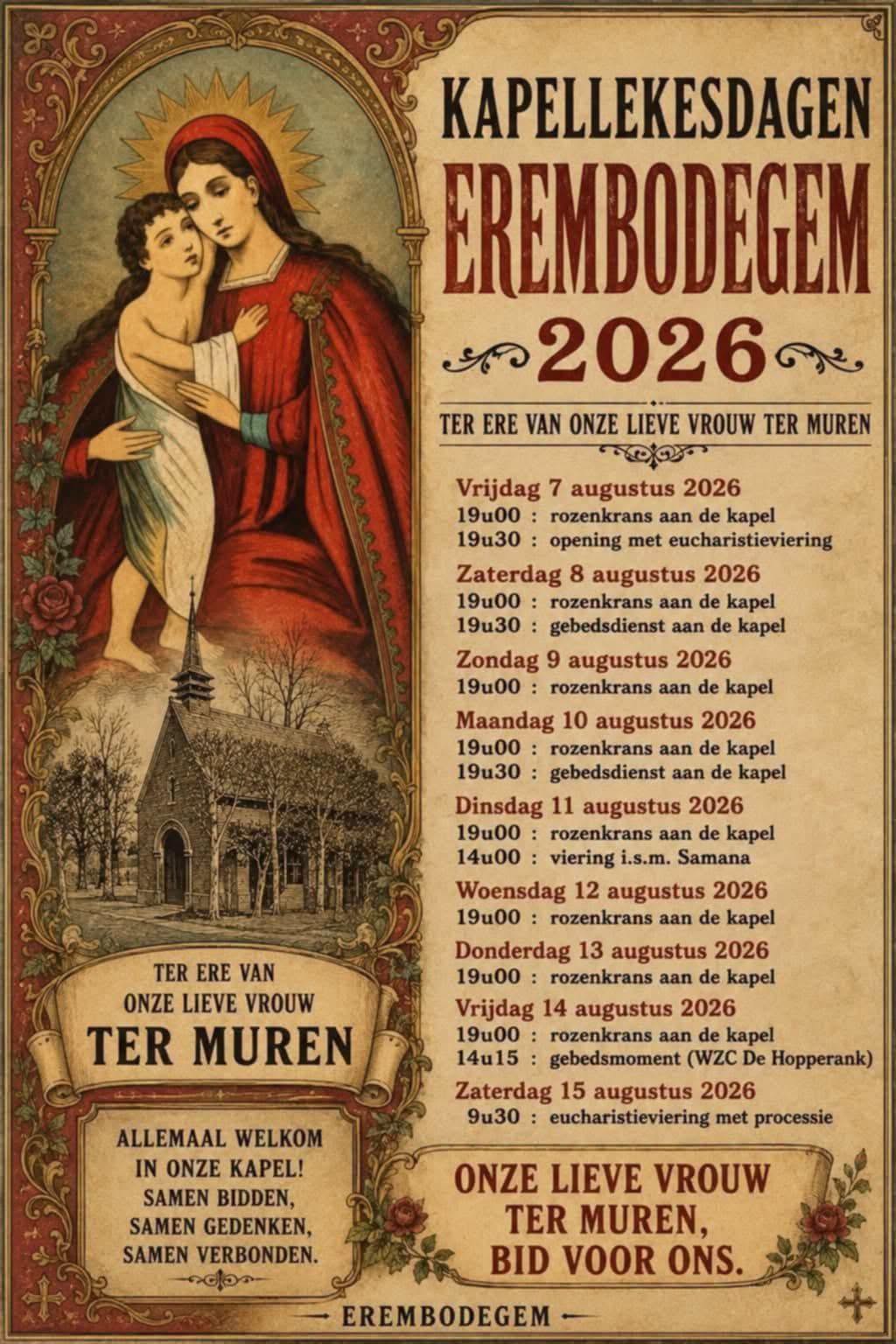 Kapellekesdagen in Erembodegem nog tot 15 augustus