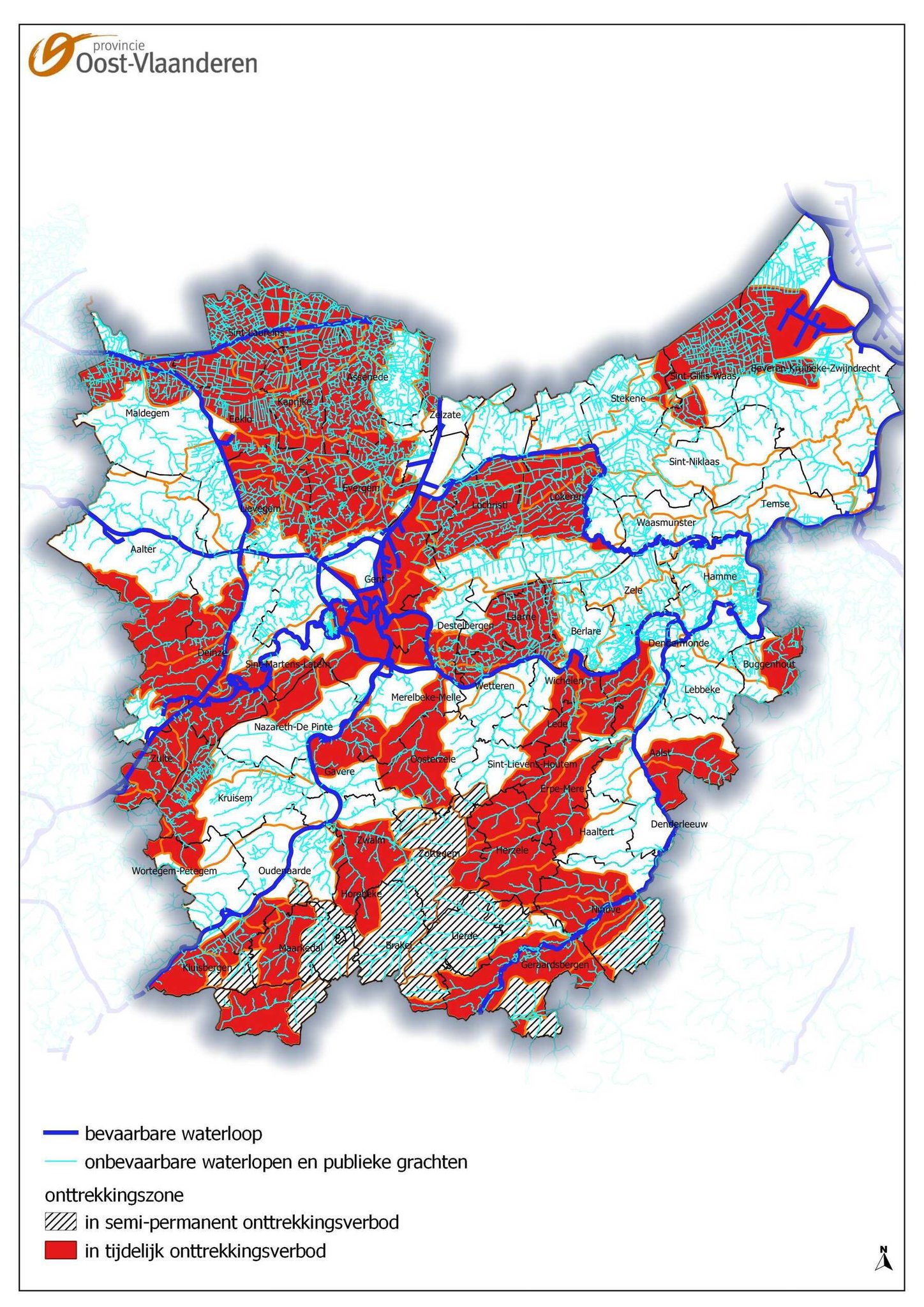 🚱 Uitbreiding tijdelijk onttrekkingsverbod Oost-Vlaanderen 🚱