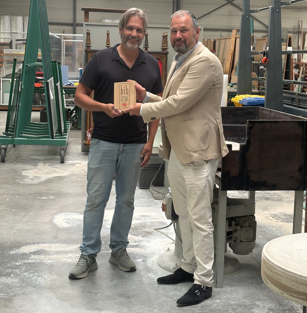 Glaswerken De Grom uit Erembodegem heeft het authenticiteitslabel ‘Handmade in Belgium’