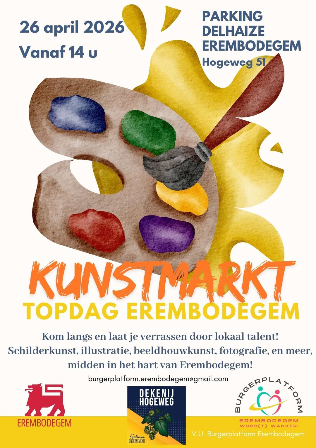 🎨 Kunstmarkt tijdens Topdag Erembodegem!