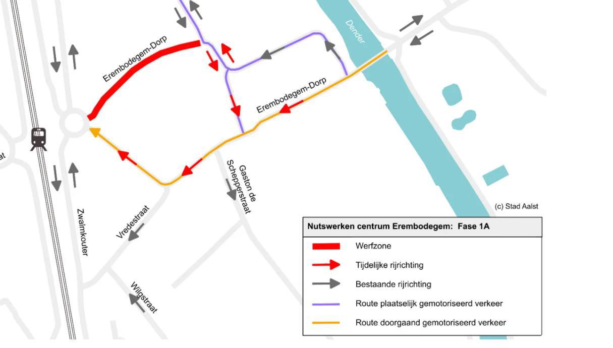 🚧 Werken in Erembodegem-Dorp vanaf maandag 23 februari