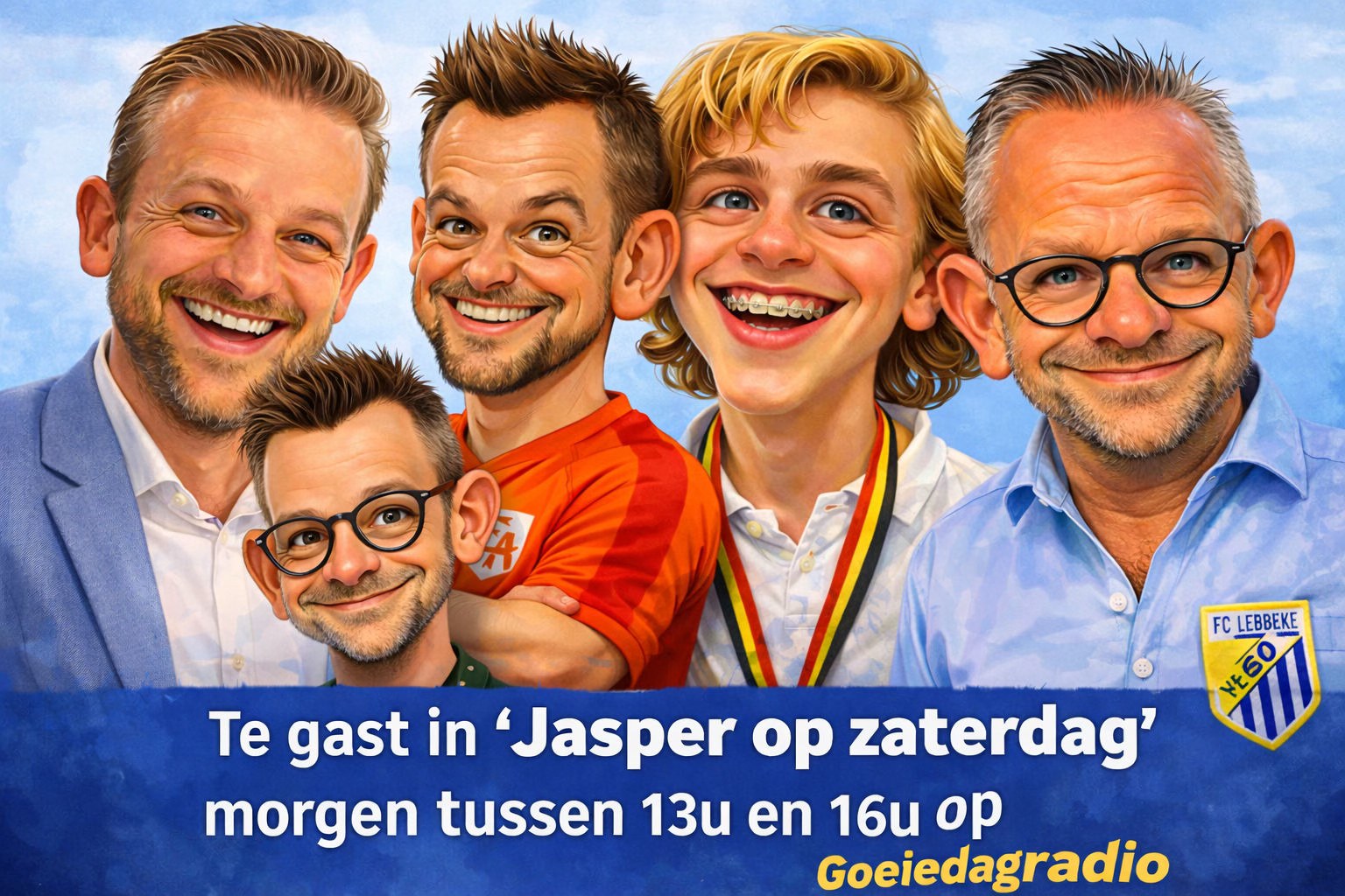Jasper Coeck; “Dit zijn mijn gasten in "Jasper op zaterdag" van morgen 7 februari op Goeiedag Radio tussen 13u en 16u