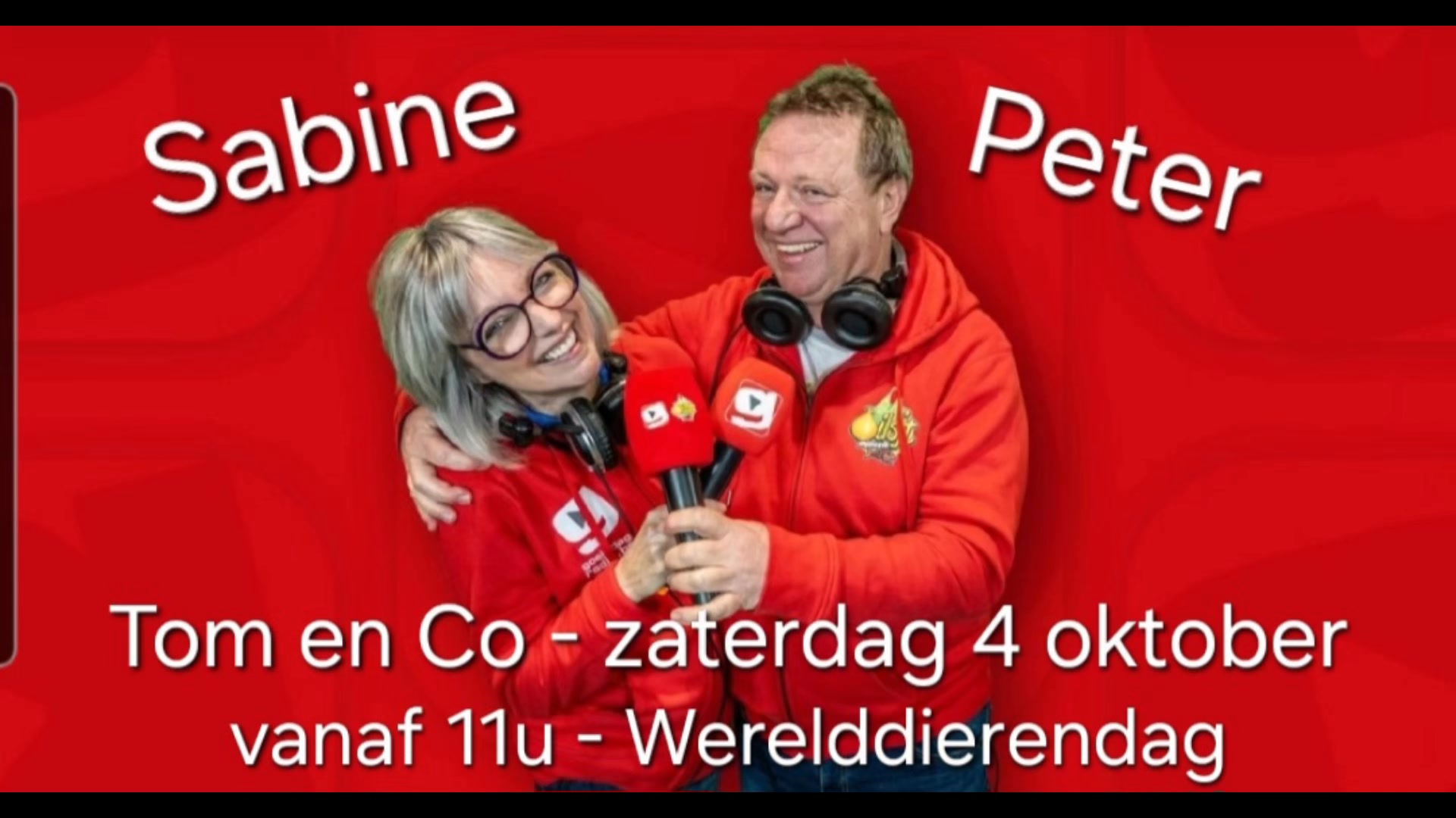 📻Goeiedag Radio is te gast bij Tom&Co op Werelddierendag 4 oktober tussen 11 en 13uur. 🎁 Kom langs met je huisdier en win fantastische prijzen! 🎁