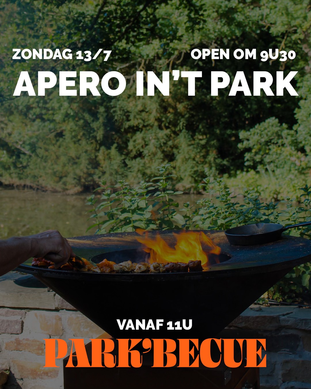 Apero in’t Park & de PARK’BECUE 🍷🔥 Zondag 13/7