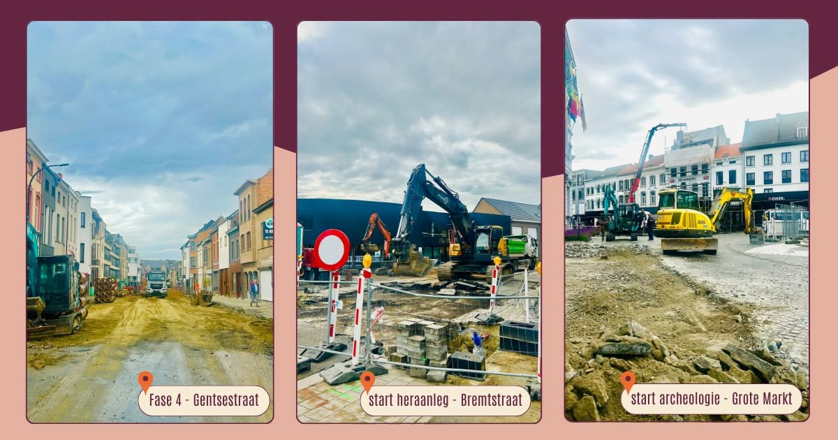 Drie werven tegelijk van start in Aalst