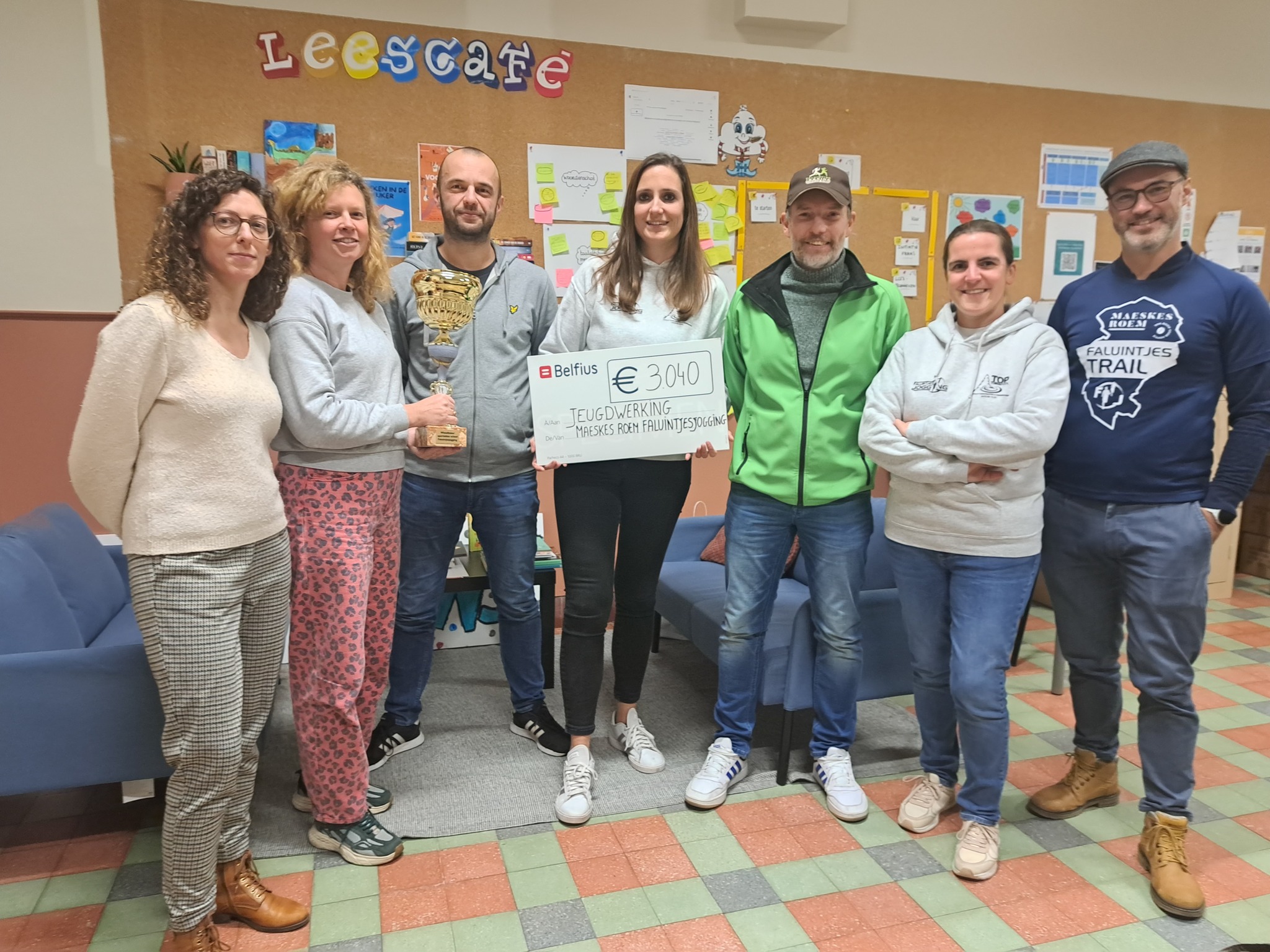 Maeskes Roem Faluintjesjogging schenkt 3.000 euro aan Moorselse verenigingen