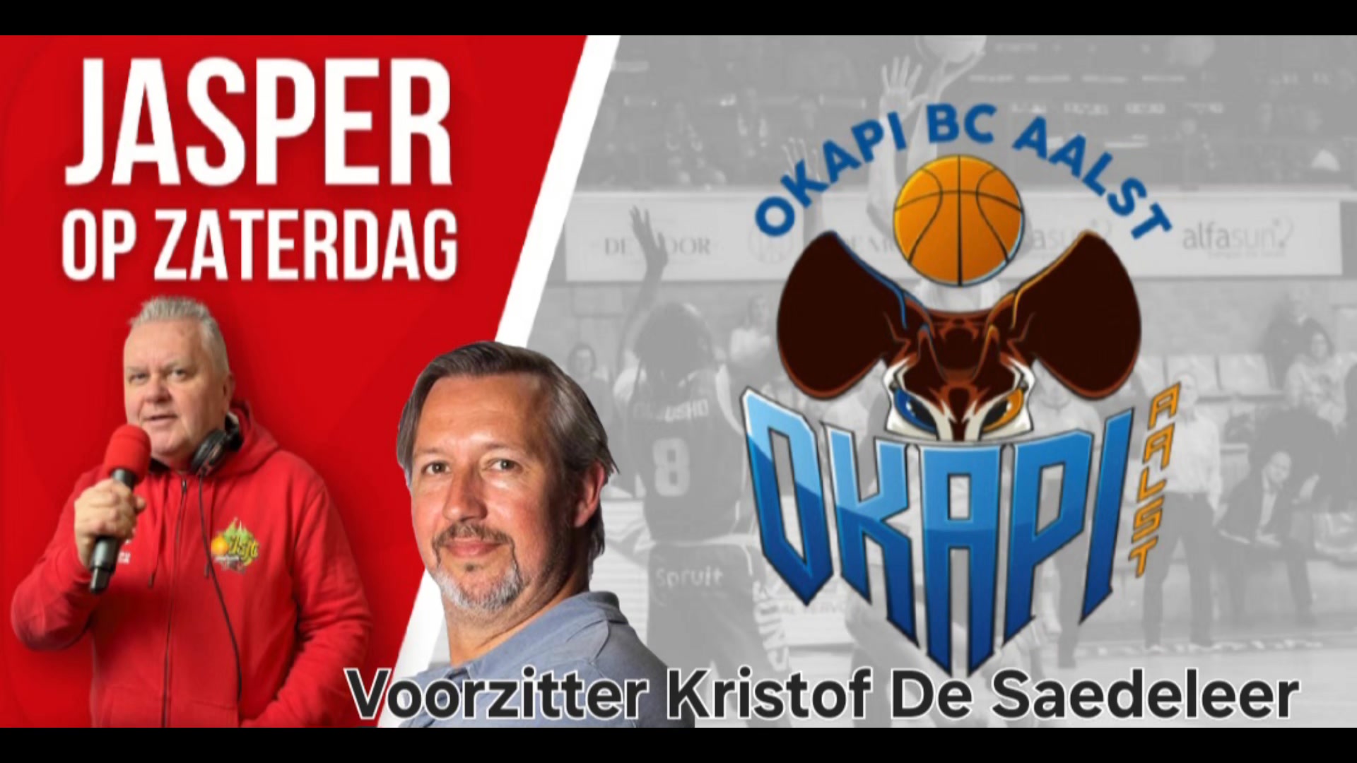 Jasper Coeck had in "Jasper op zaterdag" Okapi Aalst voorzitter Kristof De Saedeleer aan de lijn.