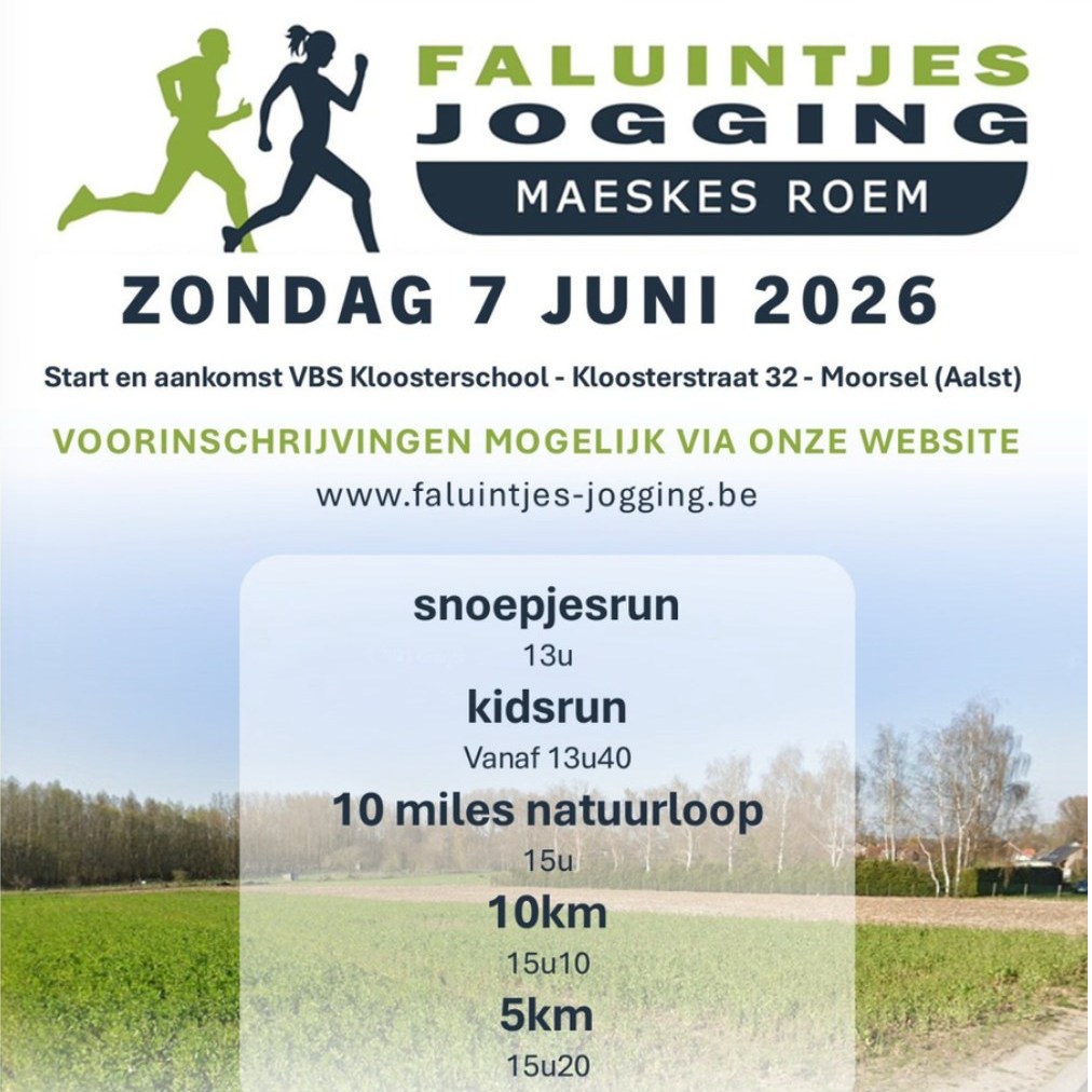 🏃‍♂️ De Faluintjesstreek maakt zich opnieuw op voor een sportieve hoogdag. Op zondag 7 juni vindt in Moorsel de twaalfde editie van de Maeskes Roem Faluintjesjogging plaats. Het evenement groeide de voorbije jaren uit tot een vaste waarde voor zowel rec…