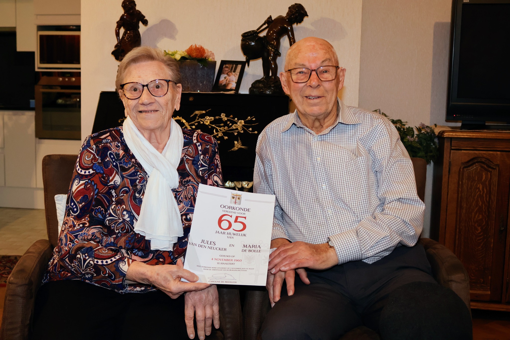 💍 65 jaar liefde: Maria en Jules vieren briljanten huwelijk in Aalst