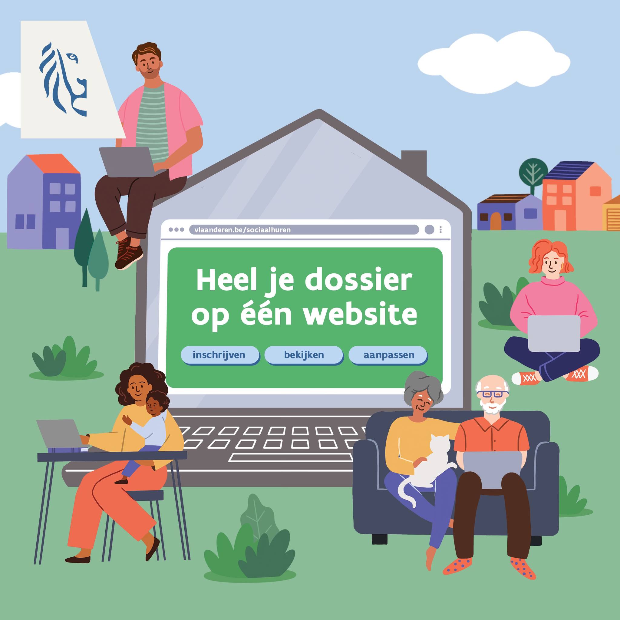Woonmaatschappij Dender-Zuid biedt tijdens zitdagen ondersteuning aan kandidaat-huurders bij hun online inschrijving op de wachtlijst.